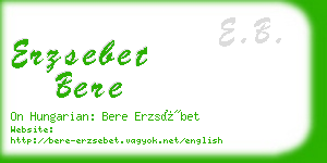 erzsebet bere business card